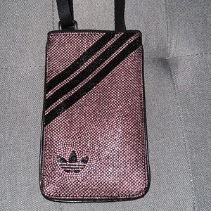 Adidas sequined/rhinestone phone holder